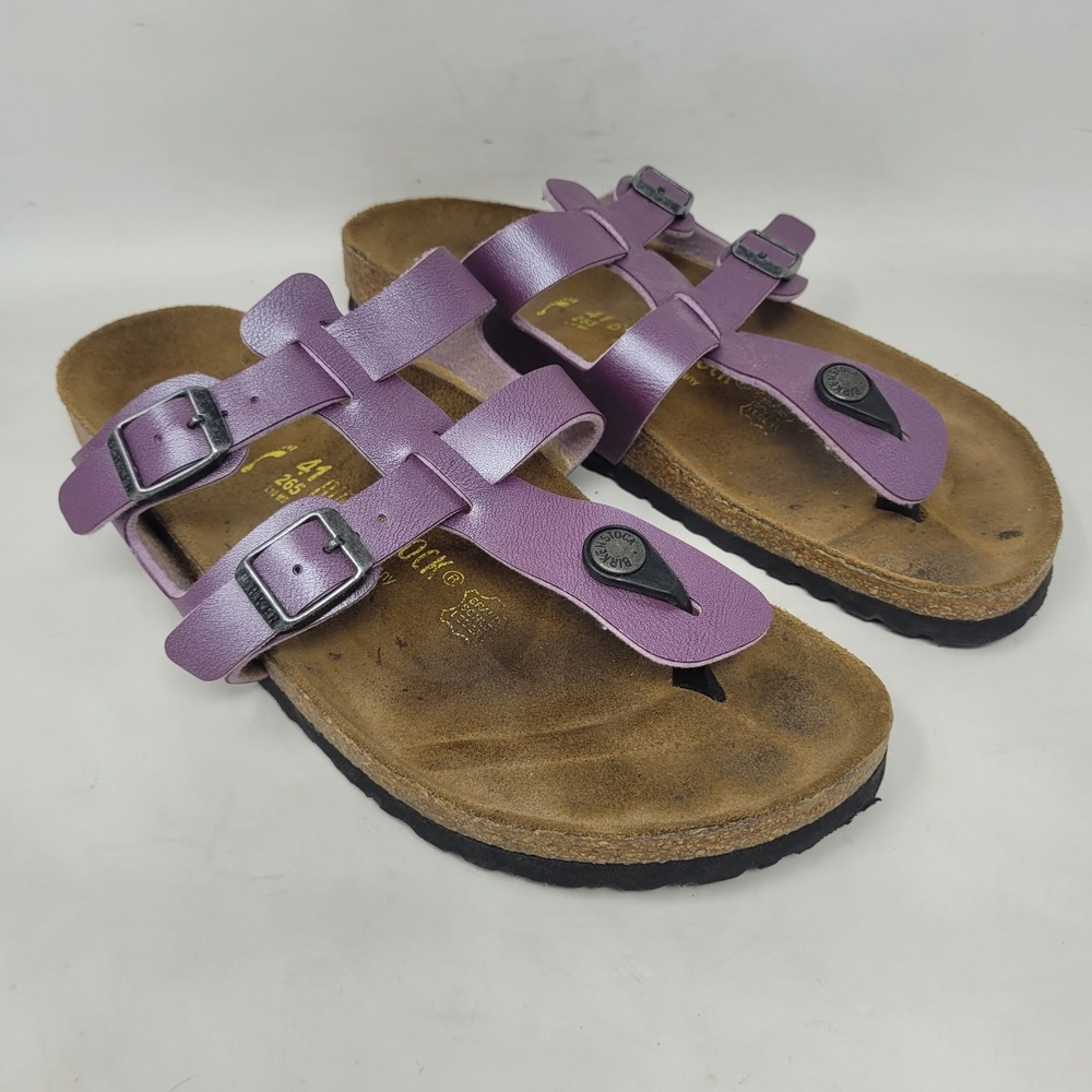 Birkenstock Sparta Sandals EU41 US10 Purple Strappy Slides Flat Slip On Comfort